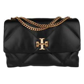 TORY BURCH- Kira 絎縫菱形紋鍊帶單肩/斜背包(黑色)