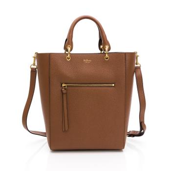 MULBERRY Small Maple 燙金LOGO手提肩背兩用水桶包(棕)