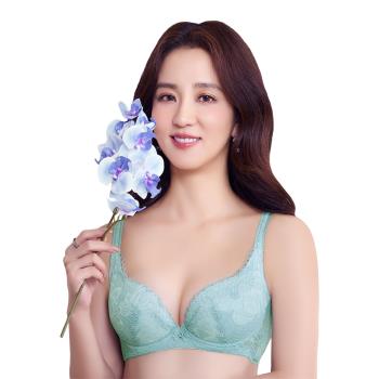 【Swear 思薇爾】撩波香雪蘭系列G-H罩涼感蕾絲集中包覆大罩女內衣(青空綠)