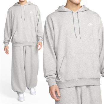 Nike Club FT Oversized Po H 男款 灰色 運動 休閒 上衣 連帽 長袖 HJ1817-063