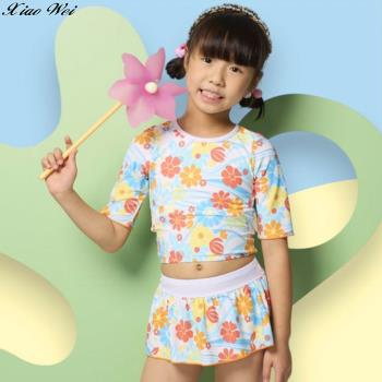 【沙麗品牌】 流行女童二件式短袖裙款泳裝 NO.238028