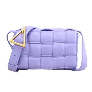 BOTTEGA VENETA 717506 Padded Cassette 經典編織小號款斜背枕頭包.淺紫