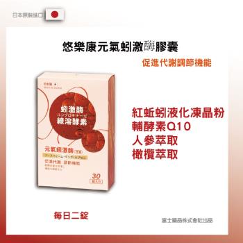 【富山藥品】悠樂康 元氣 蚓激酶膠囊(30粒/盒)X1盒（日本原裝進口）