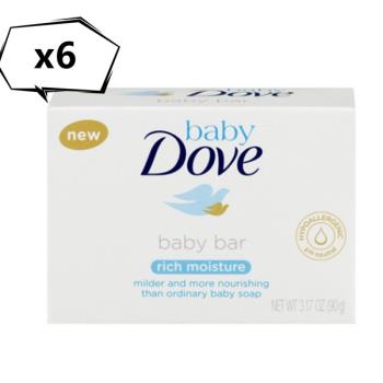 Dove 多芬嬰兒香皂--滋潤保濕(90g*4/組)*6