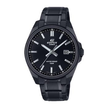 【CASIO 卡西歐】EDIFICE 沉穩黑鋼 指針紳士男錶 EFV-150DC (EFV-150DC-1A)