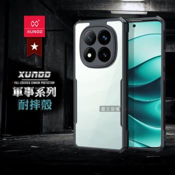 XUNDD訊迪 軍事防摔 紅米Redmi Note 14 Pro+ 5G 鏡頭全包覆 清透保護殼 手機殼(夜幕黑)