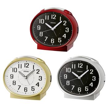 SEIKO 精工 靜音秒針大數字防貪睡鬧鐘/QHK059 (3色可選)