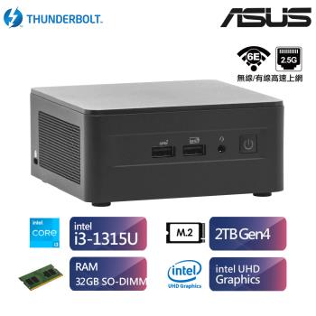 華碩迷你電腦Intel六核心迷你電腦(i3-1315U/32G/2TB)【ET1DB0060A】