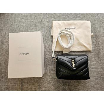 Saint Laurent  YSL LOULOU TOY牛皮 Y字縫線翻蓋 斜背包 小方胖 