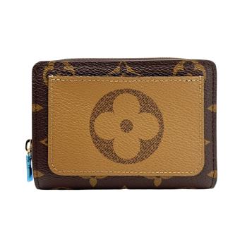 Louis Vuitton Lou 帆布二折釦式短夾(M81461-咖)