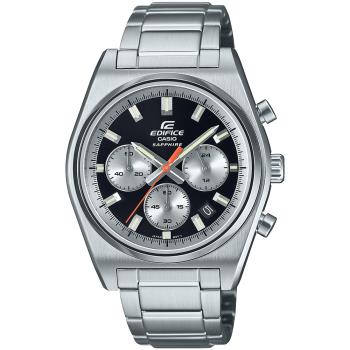 CASIO EDIFICE 經典跑車運動風三眼計時錶/黑/EFB-730D-1A