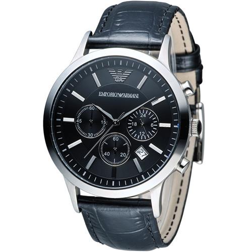 EMPORIO ARMANI Classic 簡約內斂計時腕錶 AR2447