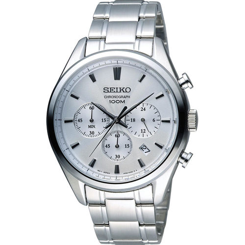SEIKO CS系列 實力精英時尚腕錶 8T63-00C0S  白 SSB221P1