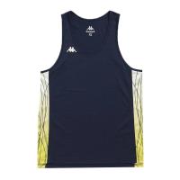 KAPPA義大利型男吸濕排汗速乾ALL DRY 田徑背心 丈青 清黃漸層RA52-R940-3