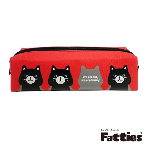 任-【Mini Beanie】Fatties方型筆袋-小貓(紅色)
