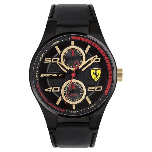 Scuderia Ferrari 法拉利 SPECIALE 日曆腕錶-黑44mm(0830418)