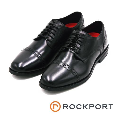 Rockport STYLE PURPOSE系列 雕花牛津紳士皮鞋-黑