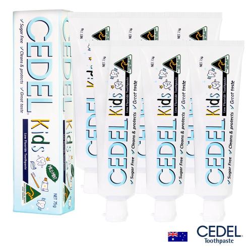 即期品澳洲CEDEL含氟無糖兒童牙膏75g六入效期2020/01