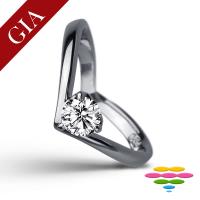 彩糖鑽工坊 GIA 50分 E/VS2 3EX+八心八箭 鑽戒