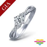 彩糖鑽工坊 GIA 50分 E/VS2 3EX+HA八心八箭 18K 鑽戒