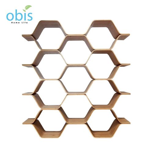 【obis】生活木作蜂巢式四層書架