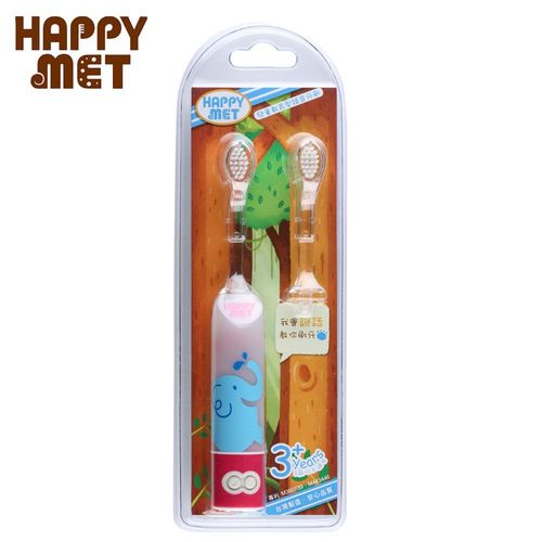 【BabyTiger虎兒寶】HAPPY MET 兒童教育型語音電動牙刷 (附替換刷頭X1) - 大象款