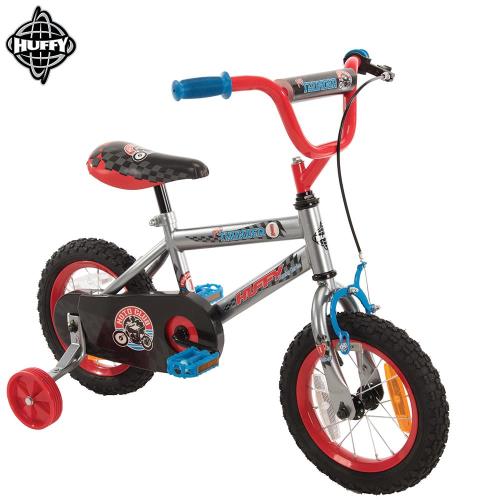 美國HUFFY-新款12吋男童自行車【銀色】,兒童腳踏車,輔助輪自行車