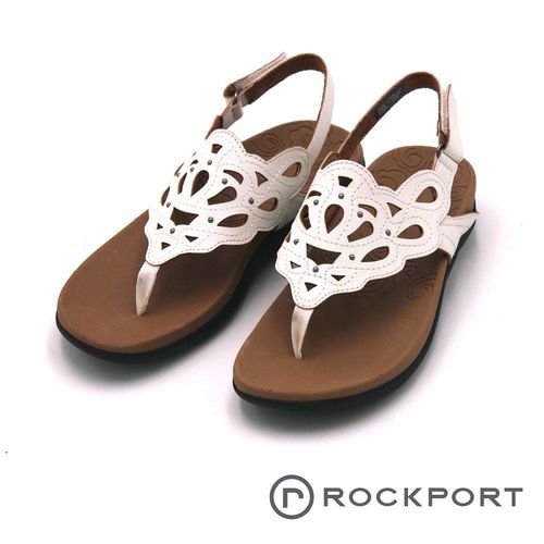 Rockport 夾腳簍空平底涼鞋 女鞋-白