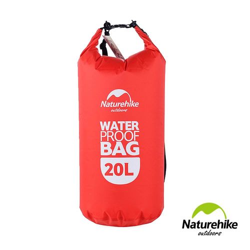 Naturehike 戶外輕量可透視密封防水袋 收納袋20L 紅色
