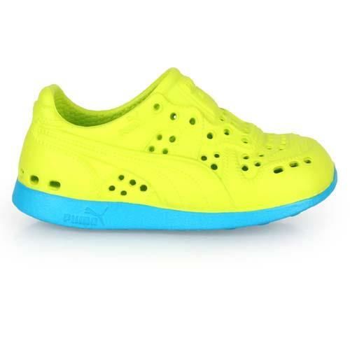 PUMA RS 200 INJEX V KIDS男女童排水拖鞋-護趾童鞋懶人鞋 芥末綠藍