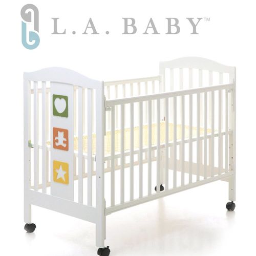 L.A. Baby 美國加州貝比 維吉尼亞嬰兒中床/原木床/童床(白色)