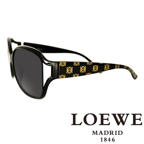 LOEWE 西班牙皇室品牌羅威經典LOGO太陽眼鏡(黑) - SLW705-0Z42