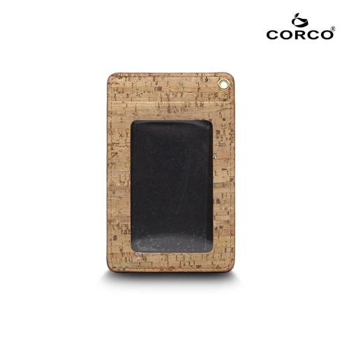  CORCO 直式軟木證件套 - 原棕色(含掛繩)
