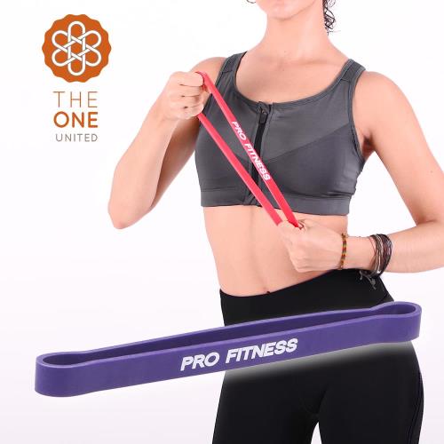 The One瑜珈健身15-45磅環形阻力帶-紫