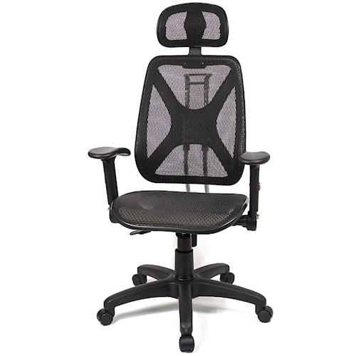 【aaronation】愛倫國度 - 機能性椅背 - 辦公/電腦網椅(DW-105H升降扶手枕)