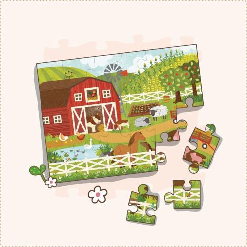美國Petit Collage - 地板拼圖 - 歡樂農場