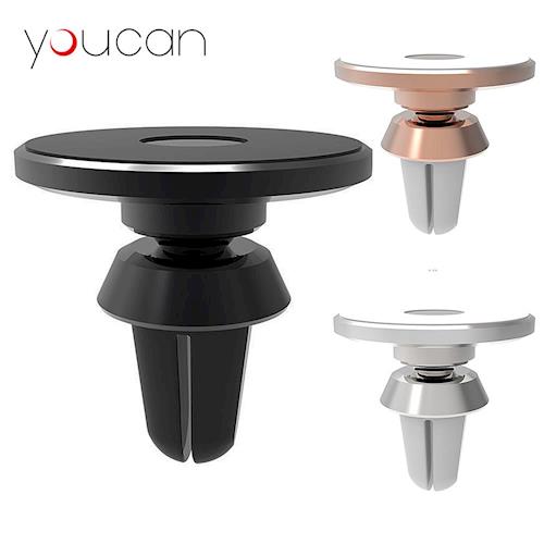 YOUCAN 360度全方位旋轉 奈米微吸 冷氣口手機架 適用 3.5吋~5.5吋 手機 出風口車架