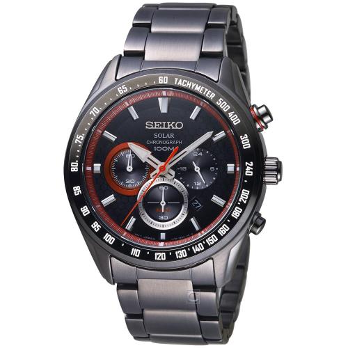 SEIKO Criteria 極速救援太陽能計時腕錶 V175-0EE0R SSC593P1