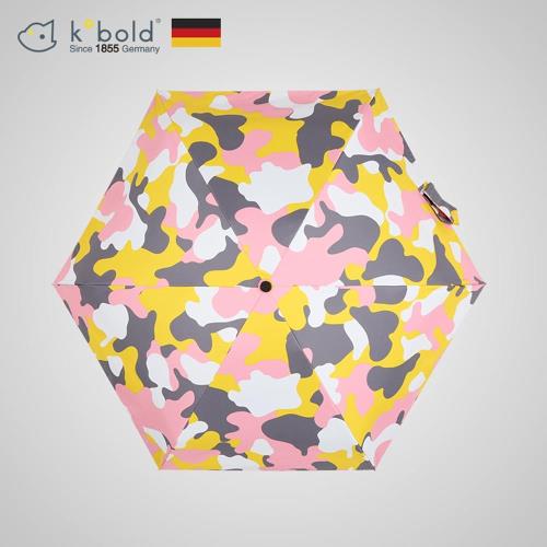 德國kobold酷波德 抗UV蘑菇頭系列-6K超輕巧遮陽防曬五折傘-迷彩粉