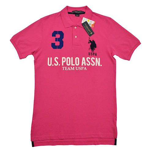 Ralph Lauren 3號馬球經典戰馬短袖POLO衫-粉紅