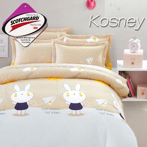 【KOSNEY】童趣  頂級涼感吸濕排汗單人床包枕套組