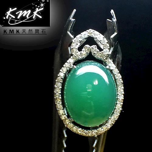 KMK天然寶石【16克拉】南非辛巴威天然綠玉髓-項鍊