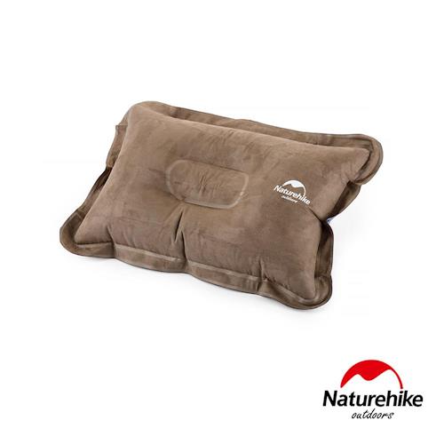 Naturehike 輕量便攜折疊式麂皮絨充氣枕 棕色