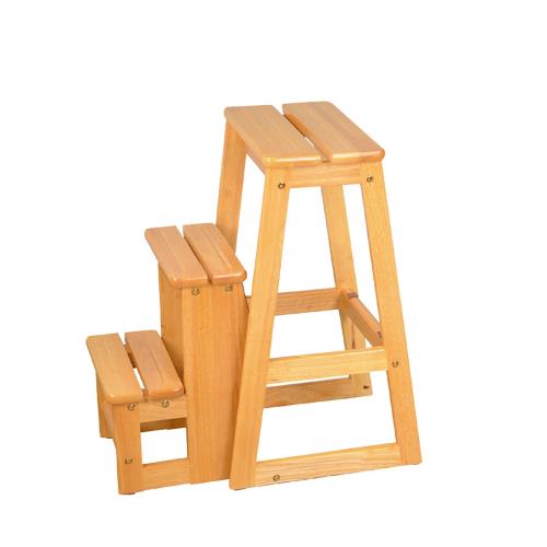 Boden-可羅實木三層收合樓梯椅