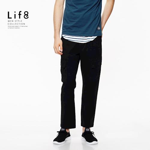 Life8-Casual 設計口袋 工作獵裝 彈力休閒長褲-02429