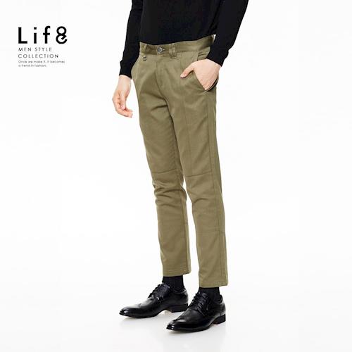Life8-Formal 多剪接 金屬環 設計長褲-12011-墨綠/深藍/黑色