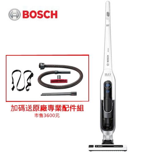 買就送原廠專業配件組↘德國BOSCH 極效感應無線吸塵器BCH6AT25TW(白色)