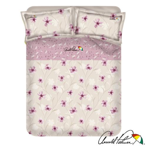 Arnold Palmer雨傘牌  紫光花曲-40紗精梳純棉床包被套雙人加大四件組