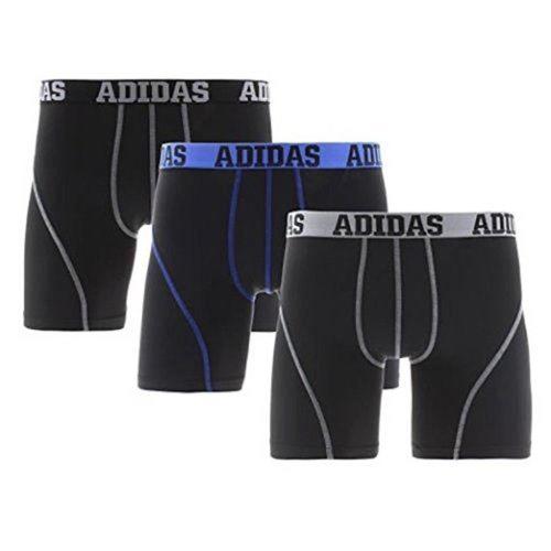 Adidas 男時尚Climalite黑色四角修飾內著混搭3件組(預購)