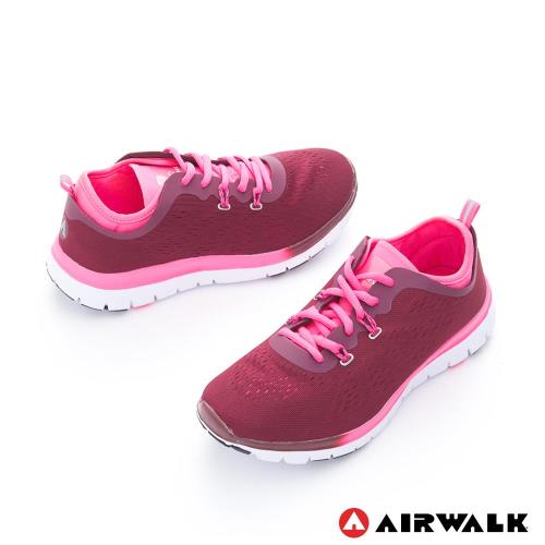  【美國 AIRWALK】 SOCKIN 雙層襪感心機輕量慢跑鞋  -女-膚感紅